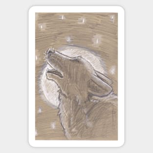 Howling At The Moon Sticker